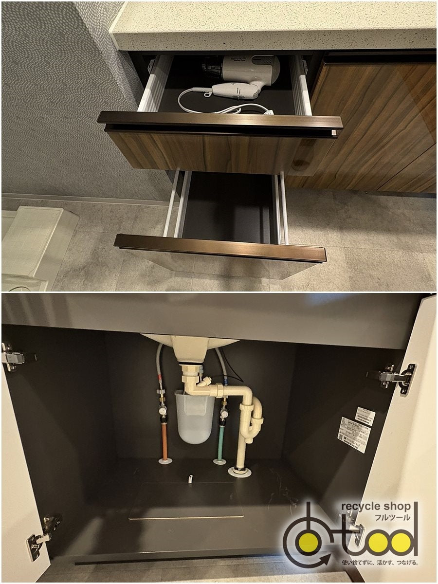 【MPD19】タカラスタンダード製 ミラーキャビネット付き洗面化粧台/三面鏡/W1200/モデルルーム展示設置品