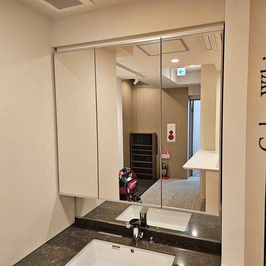 【RTK02】タカラスタンダード ミラーキャビネット付き洗面化粧台 三面鏡 W1000