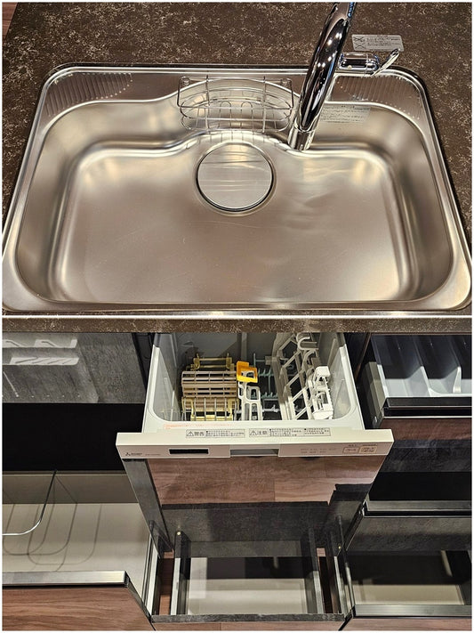 【KTB03_1】タカラスタンダード ペニンシュラ型(欠込み有) システムキッチン+カップボードセット 左シンク ハイグレードモデル