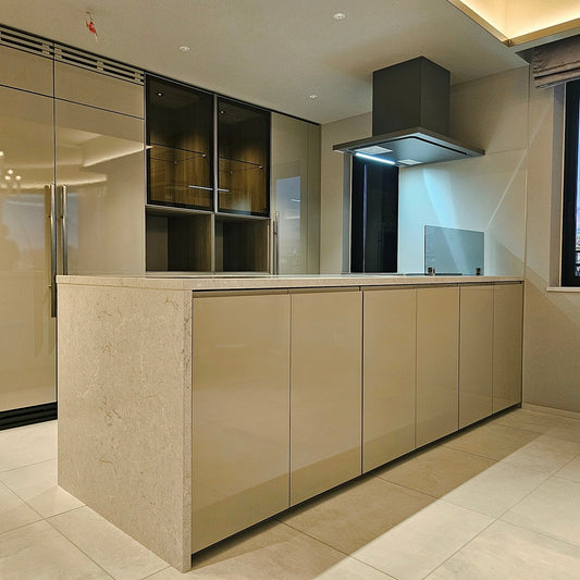 【KCN102】タカラスタンダード製 アイランド型 システムキッチン 右シンク+カップボード セット