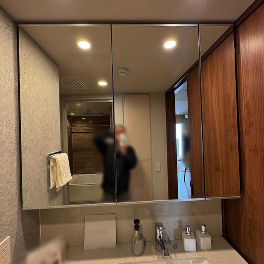 【MPD19】タカラスタンダード製 ミラーキャビネット付き洗面化粧台/三面鏡/W1200/モデルルーム展示設置品