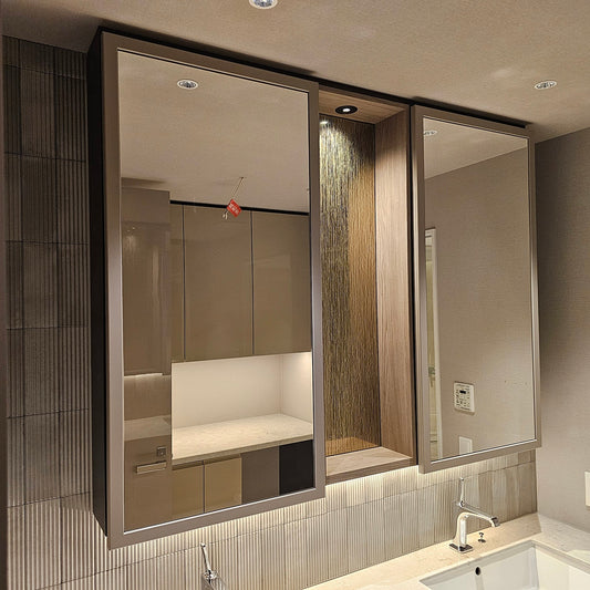 【KCN04】タカラスタンダード製 ミラーキャビネット付き洗面化粧台 ツインボウル