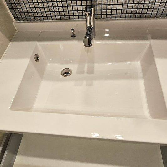 【PFK04】ミラーキャビネット付き洗面化粧台/三面鏡/W1200/モデルルーム展示設置品