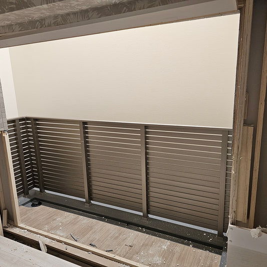 【HMC78】コの字型 アルミベランダ手すり モデルルーム展示設置品