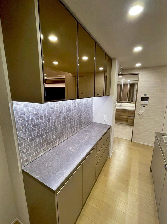 【MKK02】タカラスタンダード製 カップボード 食器棚 キッチン収納 W1750 モデルルーム展示設置品