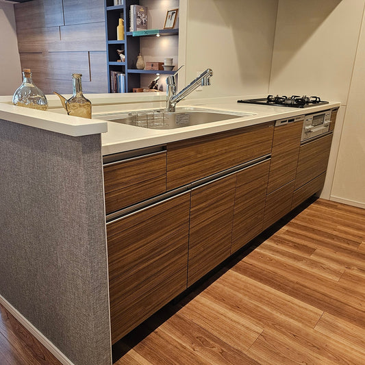 【PFK15】タカラスタンダード製 システムキッチン/食洗器/レンジフード/ガスコンロ/水栓/W2410/モデルルーム展示設置品