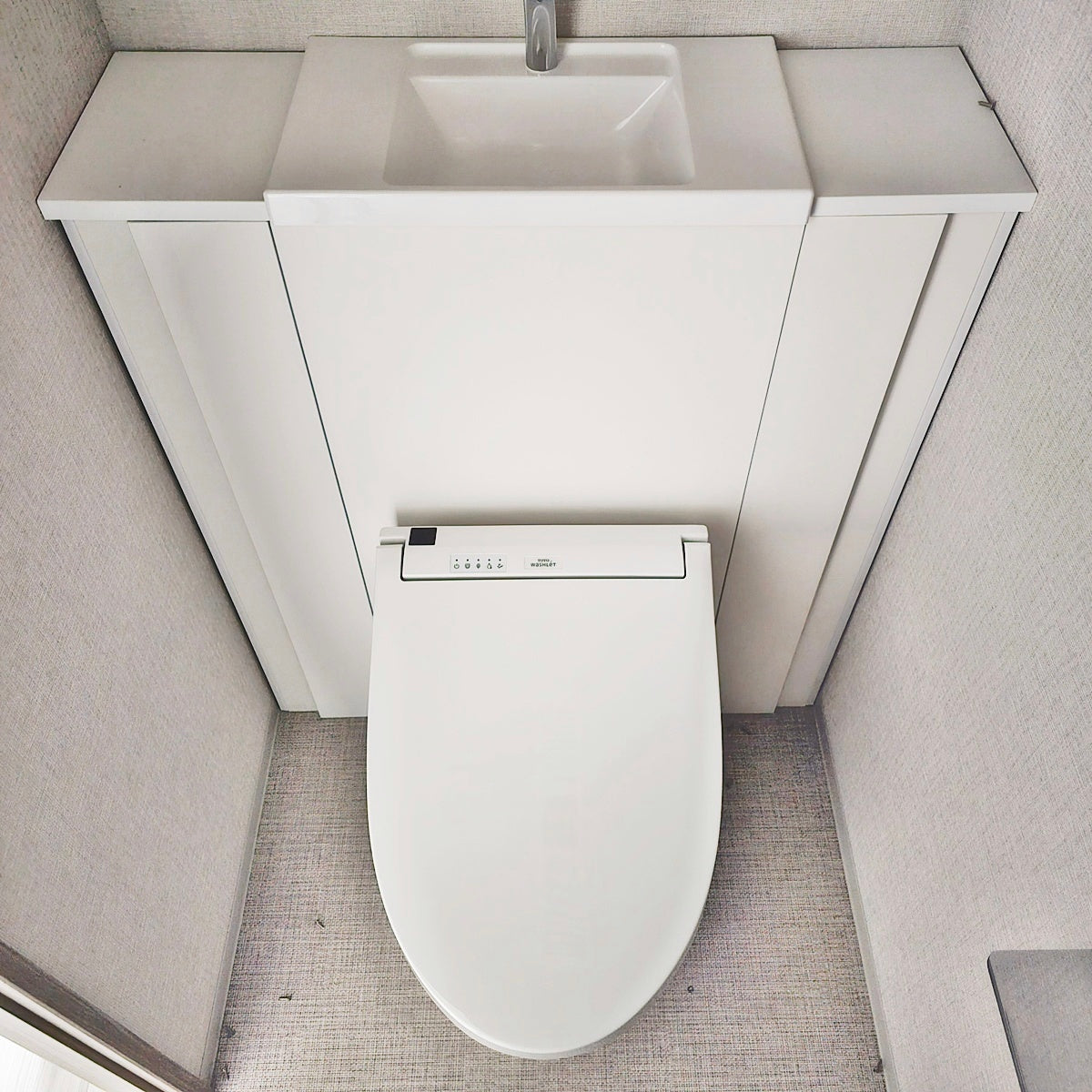 【PSF03】TOTO 手洗いキャビネット付きトイレ 便座:ウォシュレットS1A TCF6543 便器:CS211BDPR 壁排水