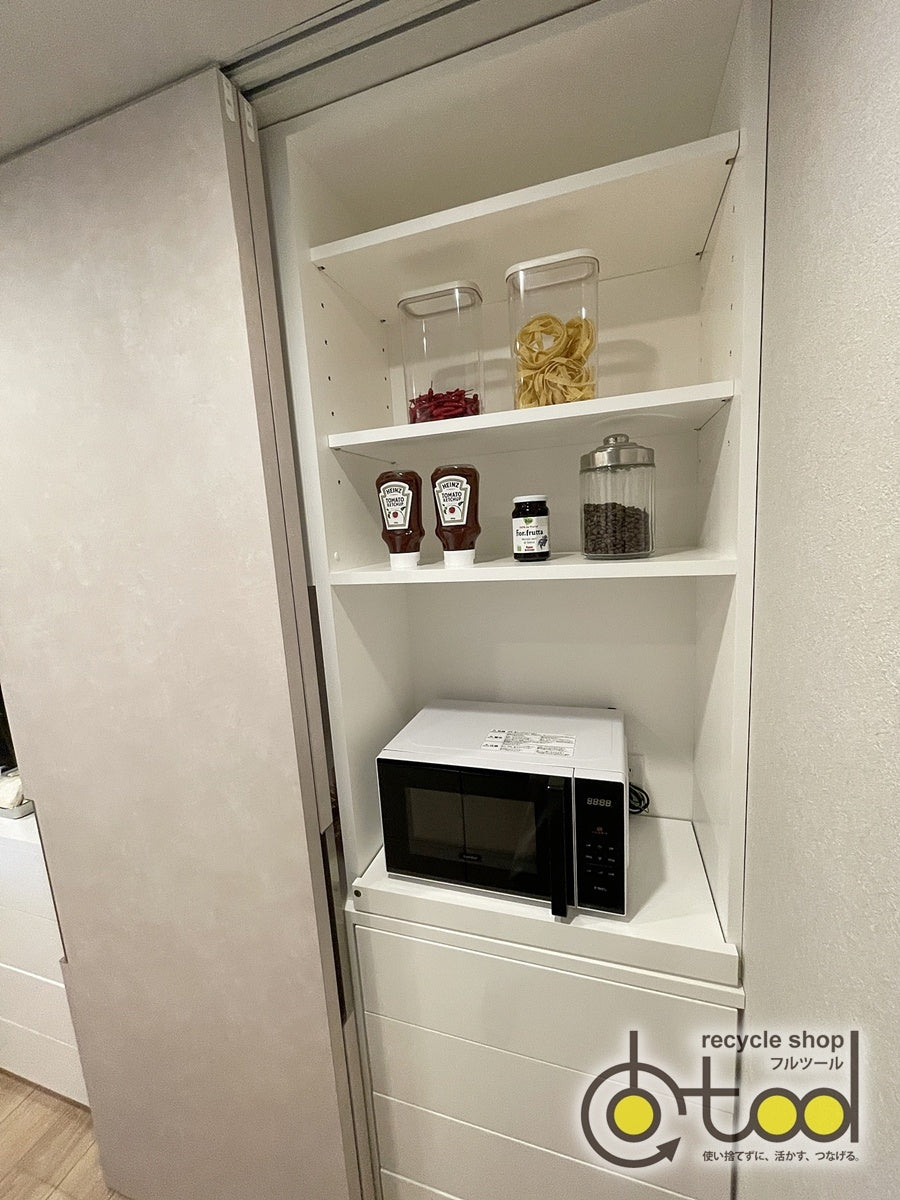【ERO35】システムカップボード 食器棚 キッチン収納 キッチンボード/一体型/W2030×H2200×D350/モデルルーム展示設置品