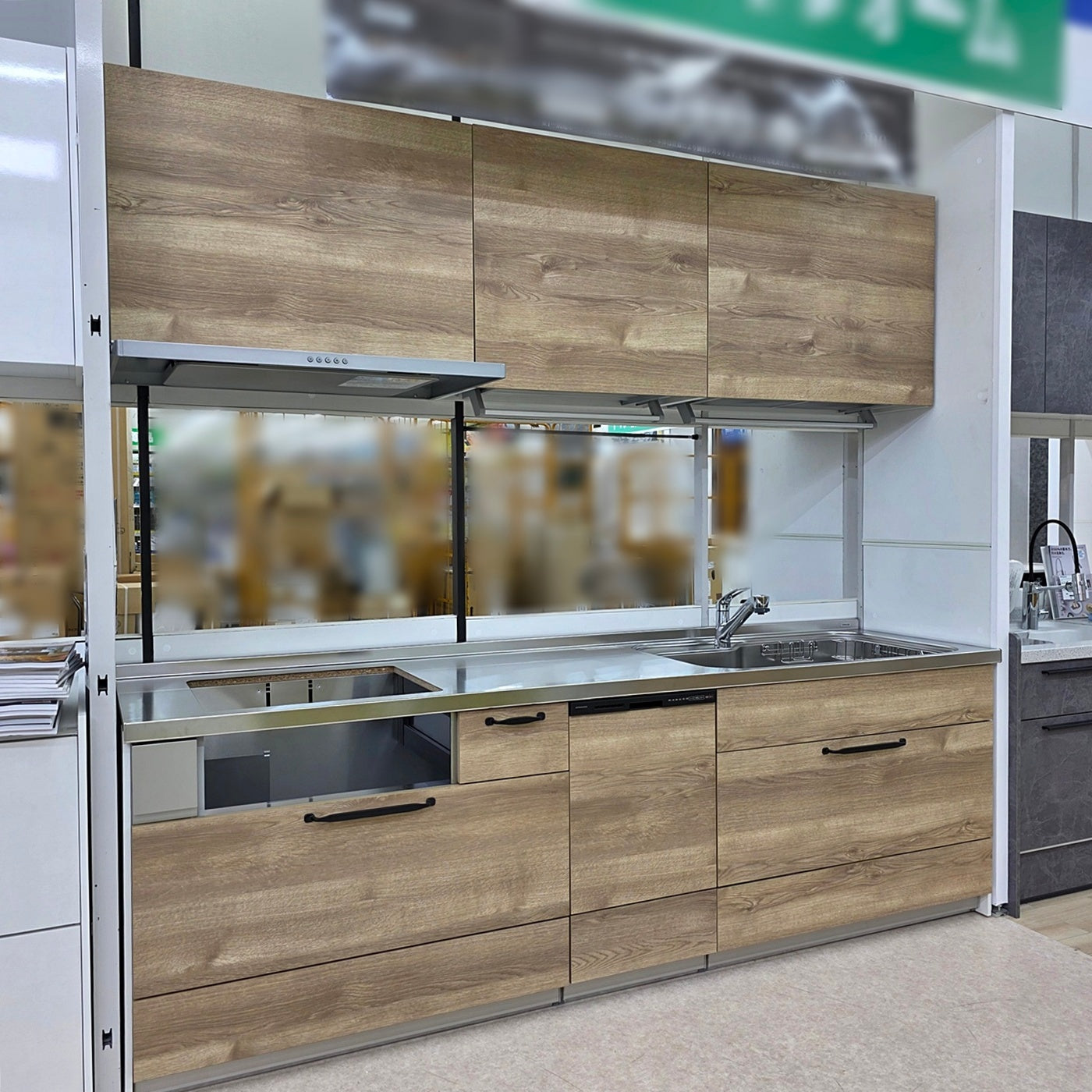 【Y13-2】クリナップ I型 システムキッチン 右シンク 間口2550