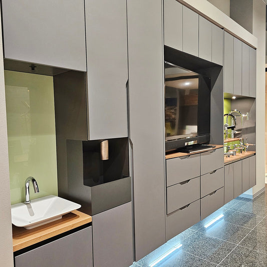 【TCC12】タカラスタンダード トールユニット 手洗い付き下足 丁V収納 水栓展示台