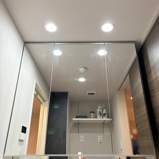 【PSK03】タカラスタンダード製 ミラーキャビネット付き洗面化粧台/三面鏡/W1100/モデルルーム展示設置品