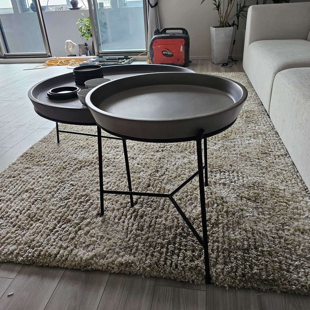 【PSF11】moda en casa モーダ・エン・カーサ コーヒーテーブル APOLLO アポロ コンクリート