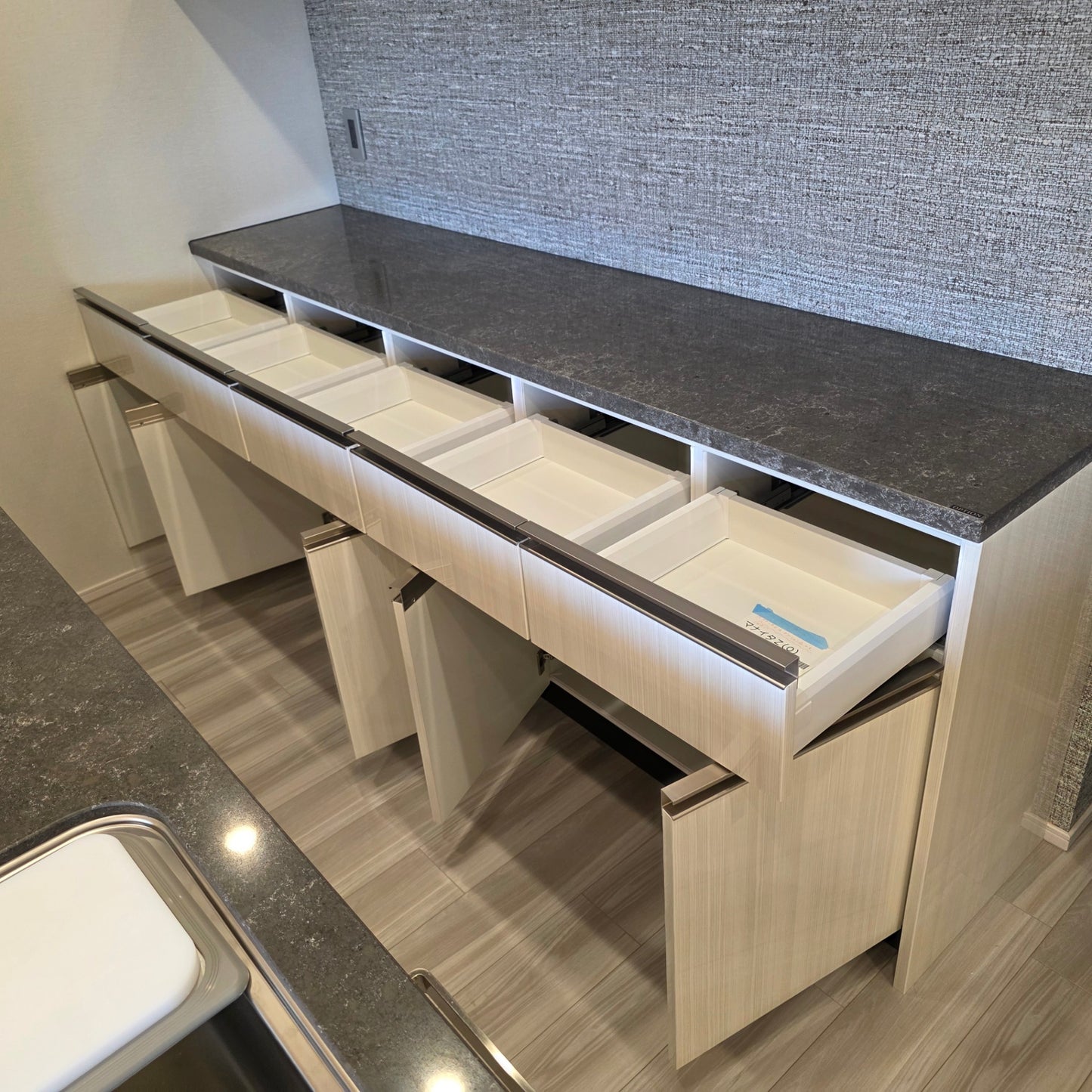 【PRO01_1】タカラスタンダード ペニンシュラ型 システムキッチン+カップボードセット 左シンク 間口2740