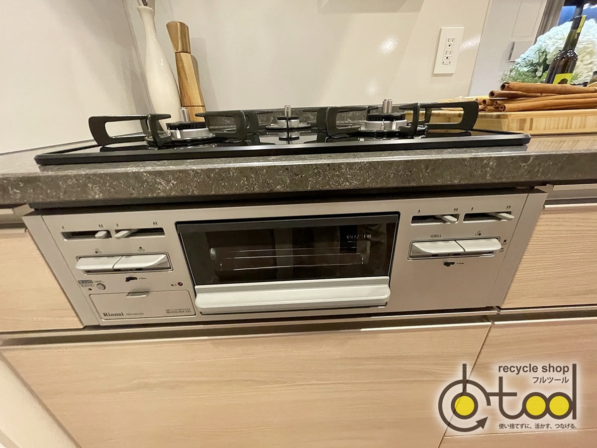 【ENH34】タカラ システムキッチン 右シンク/食洗器/レンジフード/ガスコンロ/水栓/W2650/モデルルーム展示設置品