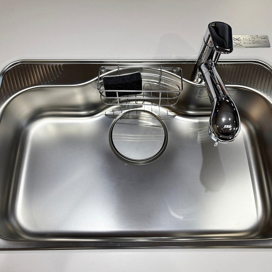 【PSK01】タカラ システムキッチン+エスエークラフト カップボード/レンジフード/ガスコンロ/水栓/W2650/モデルルーム展示設置品