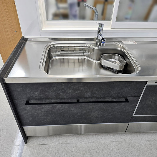 【Y9-6】クリナップ I型 ステディア システムキッチン 左シンク 間口2550 ステンレス