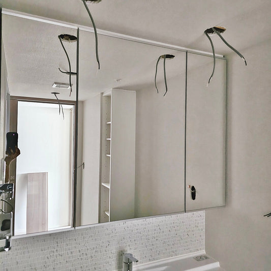 【PSF04】タカラスタンダード製 ミラーキャビネット付き洗面化粧台/三面鏡/W1200/モデルルーム展示設置品