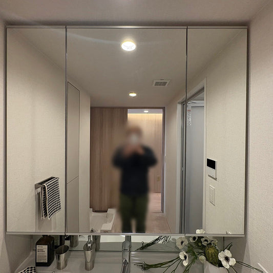 【OSA03】タカラスタンダード製 ミラーキャビネット付き洗面化粧台/三面鏡/W1200/モデルルーム展示設置品