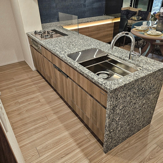 【RFF02】タカラスタンダード ペニンシュラ型 システムキッチン 右シンク 水栓なし