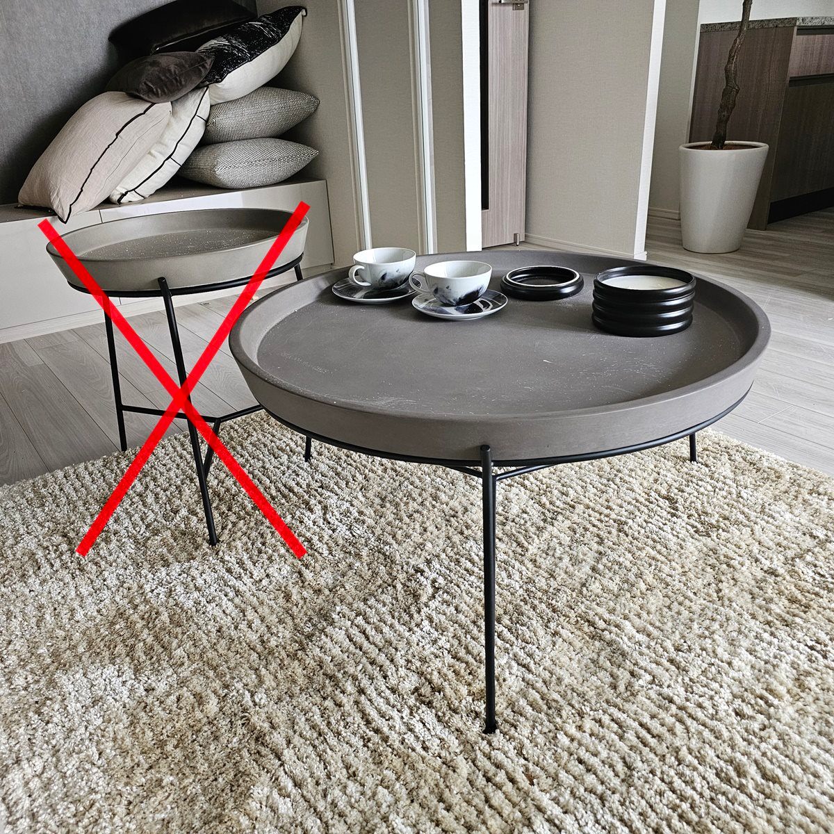 【PSF11】moda en casa モーダ・エン・カーサ コーヒーテーブル APOLLO アポロ コンクリート