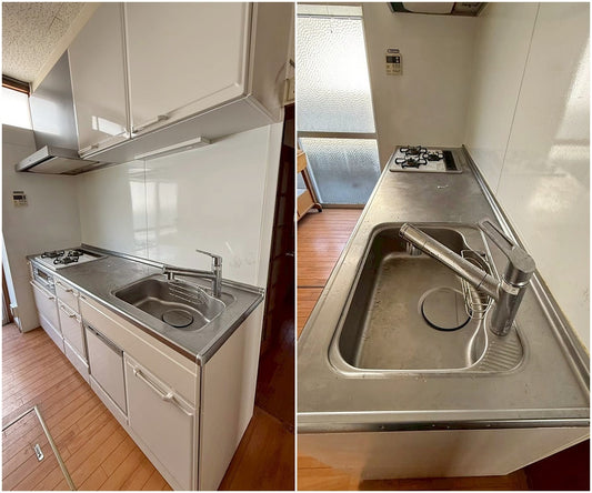 【KKM01】中古 タカラスタンダード システムキッチン I型 ホーロー製 ステンレス天板 W2110