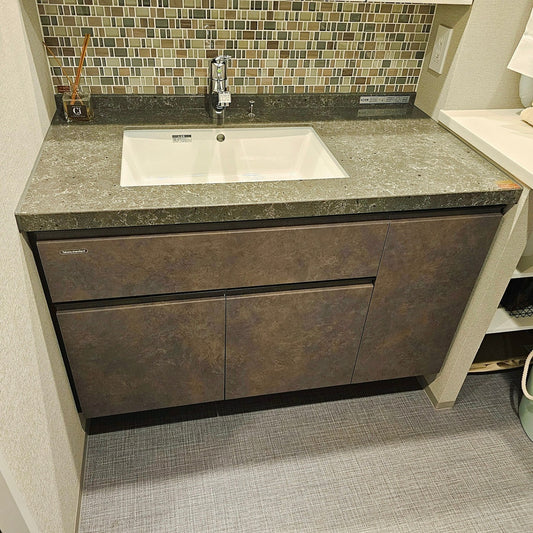 【DHR58】タカラスタンダード製 ミラーキャビネット付き洗面化粧台 三面鏡 W1100