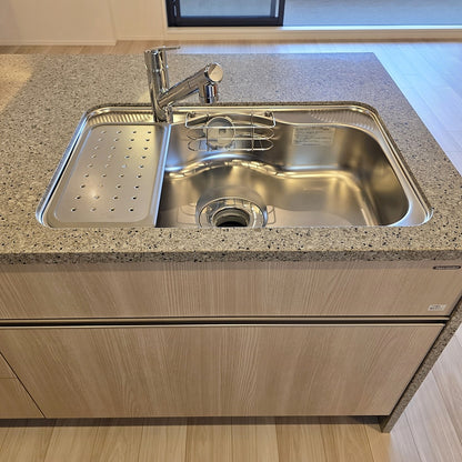 【CKN27_1】タカラスタンダード ペニンシュラ型 システムキッチン＋カップボードセット 右シンク 間口2740