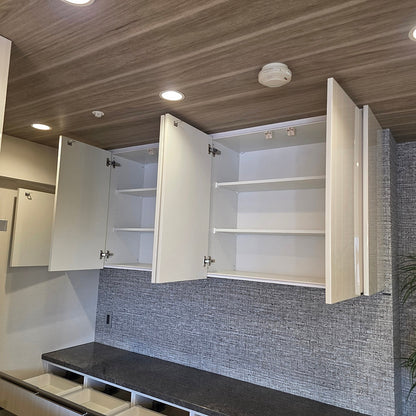 【PRO01_1】タカラスタンダード ペニンシュラ型 システムキッチン＋カップボードセット 左シンク 間口2740