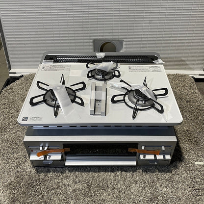 【TS4_17】 未使用品/タカラ ガスコンロ/ハイパーガラスコート トップ 3口 片面焼きグリル