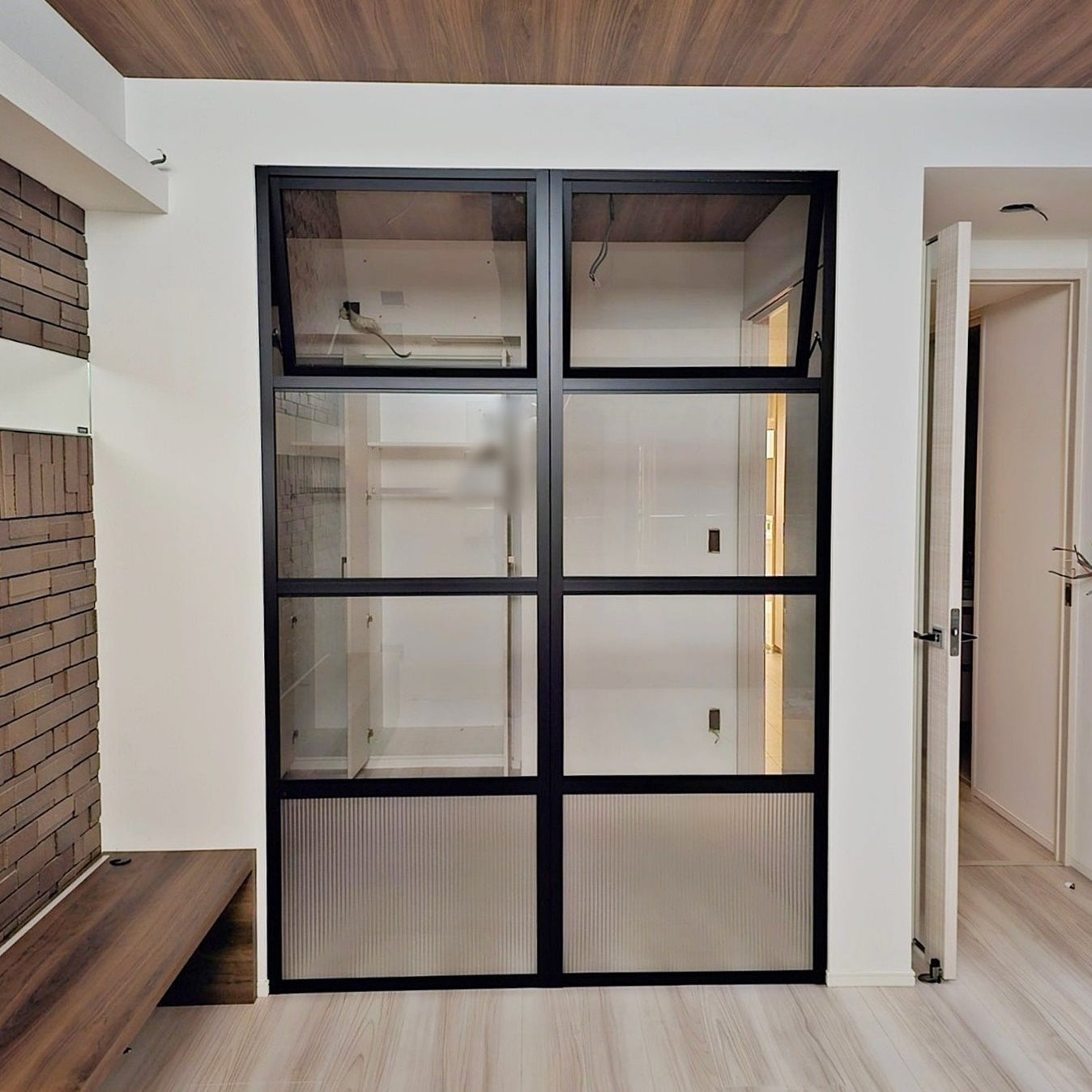 【NBA16】Panasonic しきり窓 突き出し窓2列 間仕切り ガラス壁 パーテーション