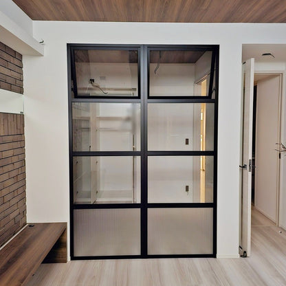 【NBA16】Panasonic しきり窓 突き出し窓2列 間仕切り ガラス壁 パーテーション