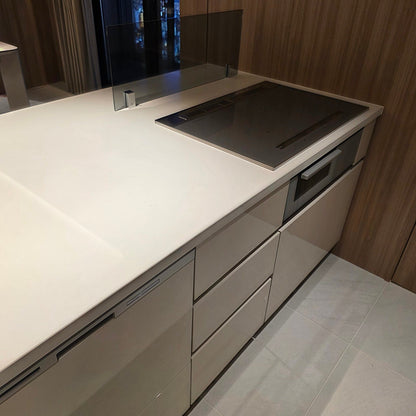 【STF03】タカラスタンダード ペニンシュラ型 高級 システムキッチン＋カップボードセット 左シンク キッチン間口2720 カップボード間口2780