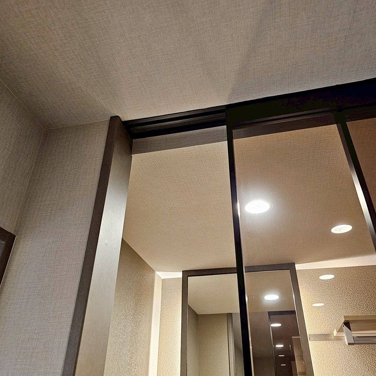 【YLS14】ガラススライドドア 吊り戸 2枚 上吊