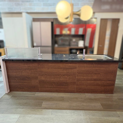 【Y18-3】クリナップ ペニンシュラ型 システムキッチン 左シンク 間口2600