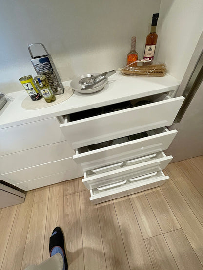 【ERO35】システムカップボード 食器棚 キッチン収納 キッチンボード/一体型/W2030×H2200×D350/モデルルーム展示設置品
