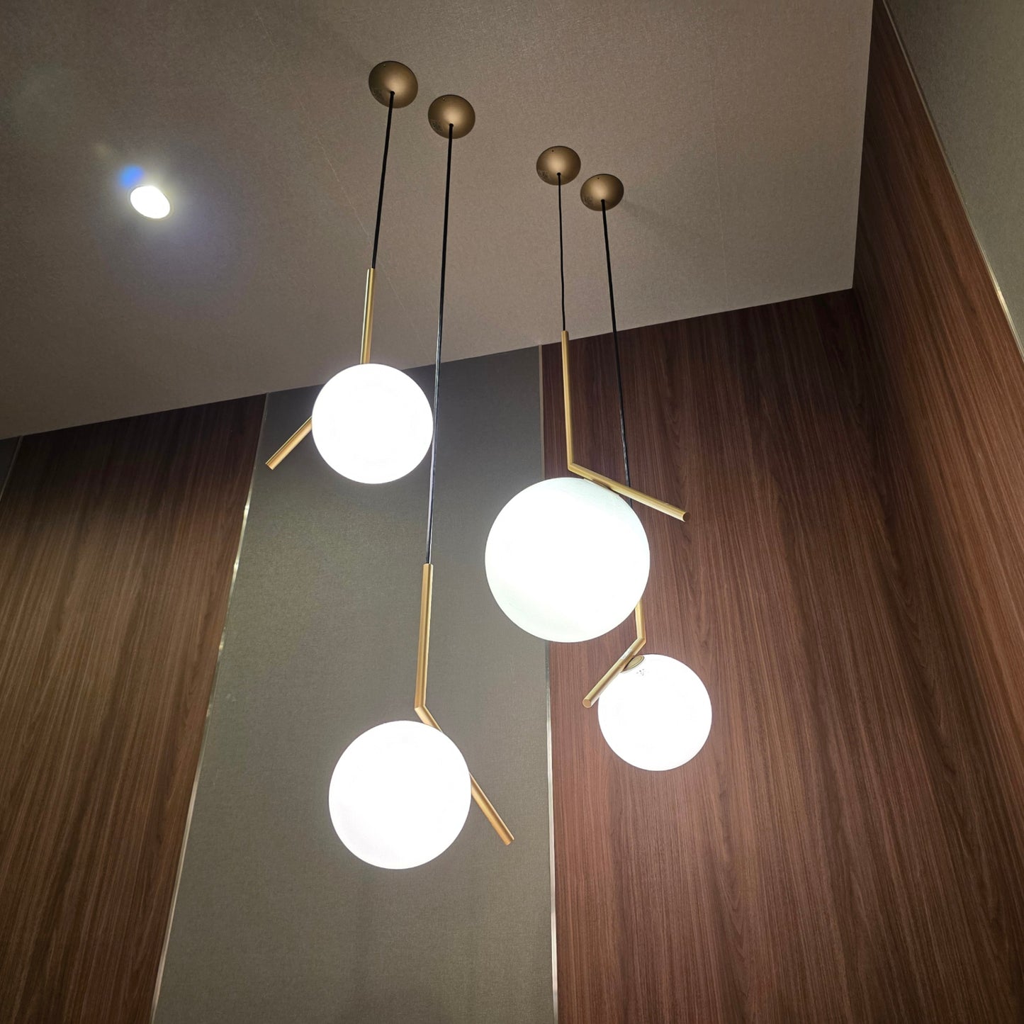 【STF35-4】FLOS アイシーライツ S2 JP ゴールド ペンダントライト大×1個 (単体販売※セット販売ではありません)