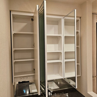 【RTK02】タカラスタンダード ミラーキャビネット付き洗面化粧台 三面鏡 W1000