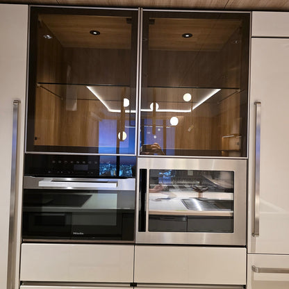 【STF03】タカラスタンダード ペニンシュラ型 高級 システムキッチン＋カップボードセット 左シンク キッチン間口2720 カップボード間口2780