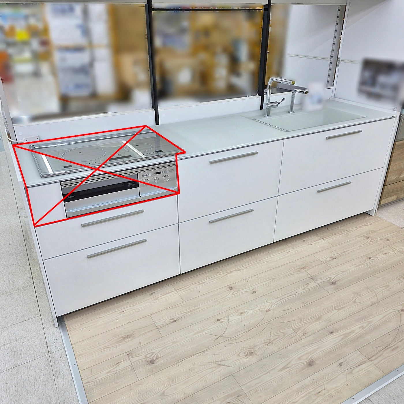 【Y13-1】TOTO I型 システムキッチン 右シンク 間口2580