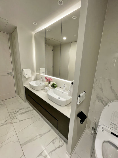 【TBB17】タカラスタンダード ツインボウル洗面化粧台 ダブルボウル 二連ボウル ベッセル洗面ボウル ミラーキャビネット