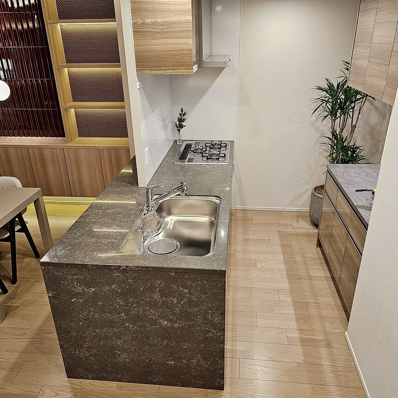 キッチンプロ オーダーキッチン天板 角丸750シンク | KB-KC012-11-G183