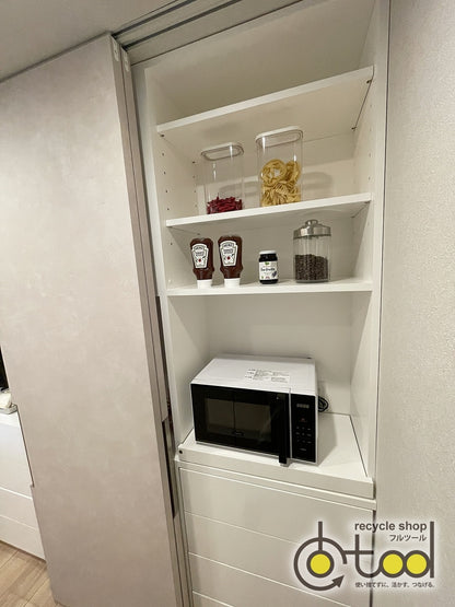 【ERO35】システムカップボード 食器棚 キッチン収納 キッチンボード/一体型/W2030×H2200×D350/モデルルーム展示設置品