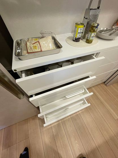 【ERO35】システムカップボード 食器棚 キッチン収納 キッチンボード/一体型/W2030×H2200×D350/モデルルーム展示設置品