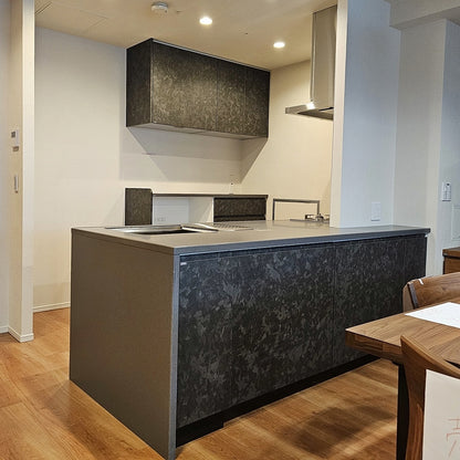 【12-2HIMI】タカラスタンダード ペニンシュラ型(欠込み有) システムキッチン＋カップボードセット 右シンク_欠込み有 間口2630