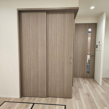 【HMC51】L字室内吊戸 3枚組 可動間仕切り 引戸 上吊 枠なし モデルルーム展示設置品