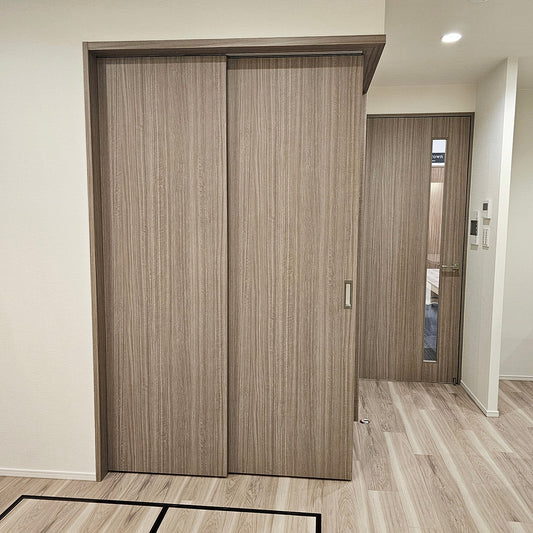 【HMC51】L字室内吊戸 3枚組 可動間仕切り 引戸 上吊 枠なし モデルルーム展示設置品