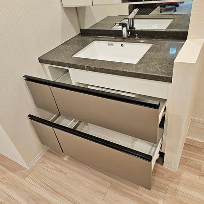 【RTK02】タカラスタンダード ミラーキャビネット付き洗面化粧台 三面鏡 W1000