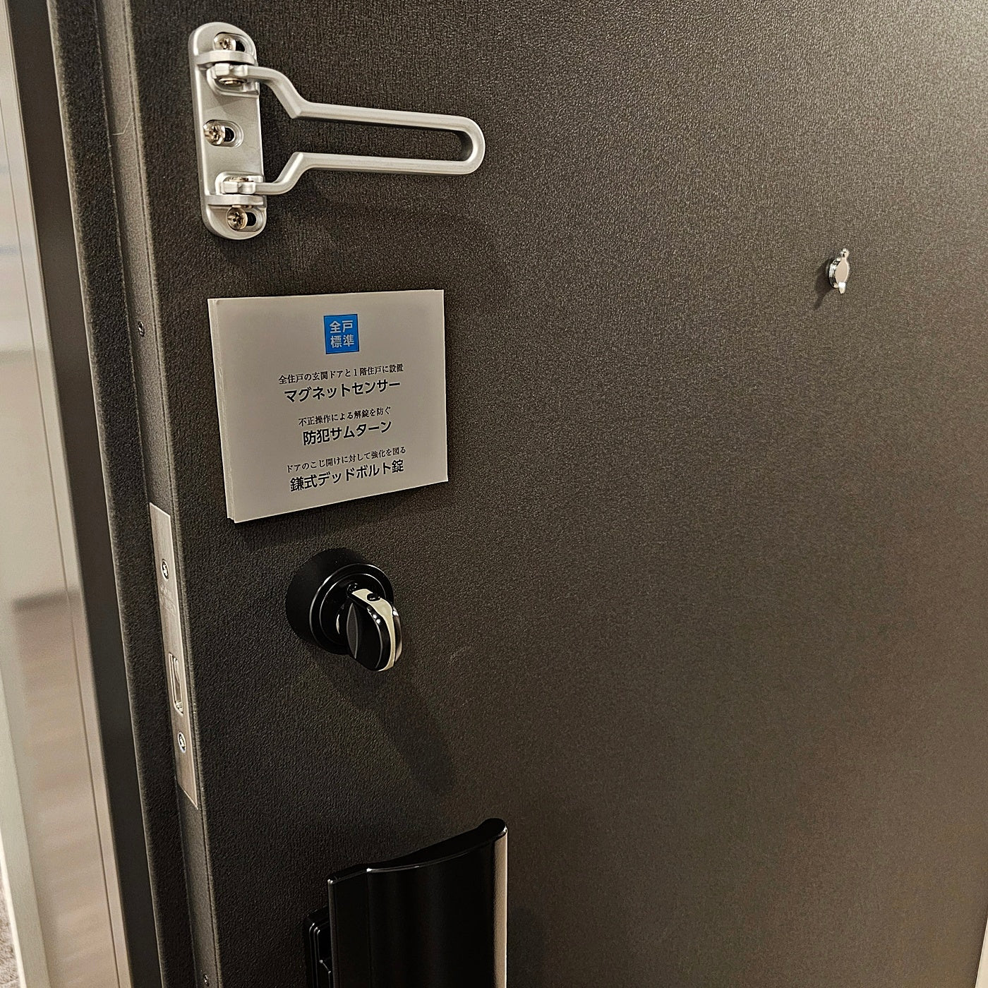 【SKG01】日本フネン製 枠付き 玄関ドア 左吊 鍵1本 インターホン子機親機セット