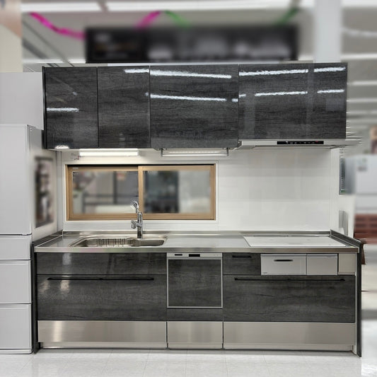 【Y18-2】クリナップ I型 システムキッチン 左シンク 間口2580