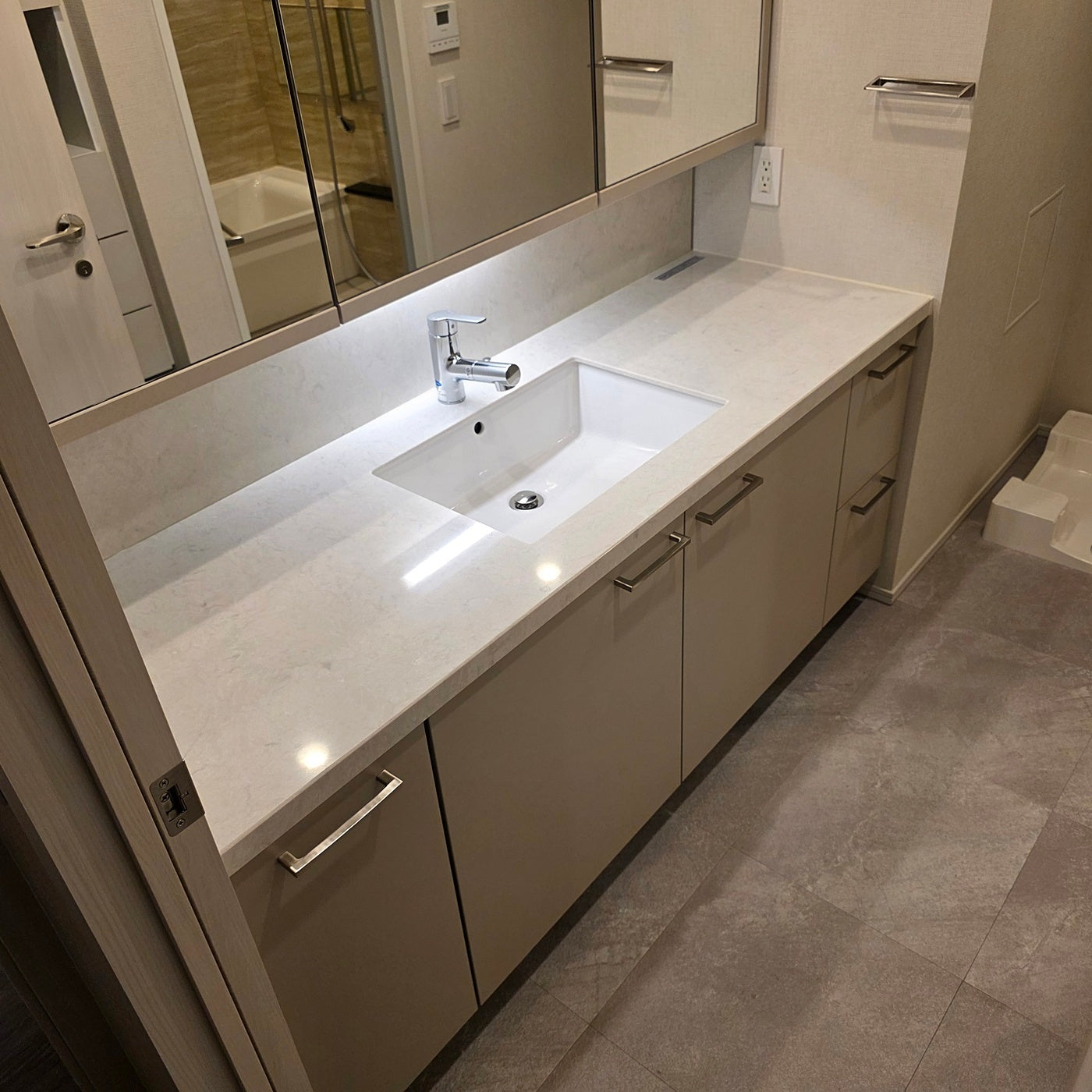 【GMU03】ミラーキャビネット付き 洗面化粧台 W1740